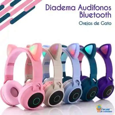 Auriculares Inalambricos Para Niños, Orejas De Gato Aresror