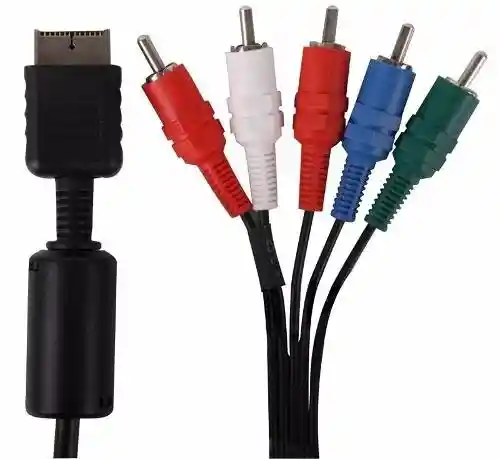 Cable Av Componente Audio Video Audio Stereo Ps2 Y Ps3 Negro