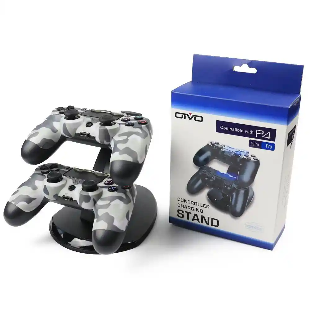 Cargador Doble Controles Controles Ps4 Slim / Pro Negro