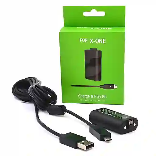 Kit Carga Y Juega Xbox One X Bateria + Cable 2.7 Mts