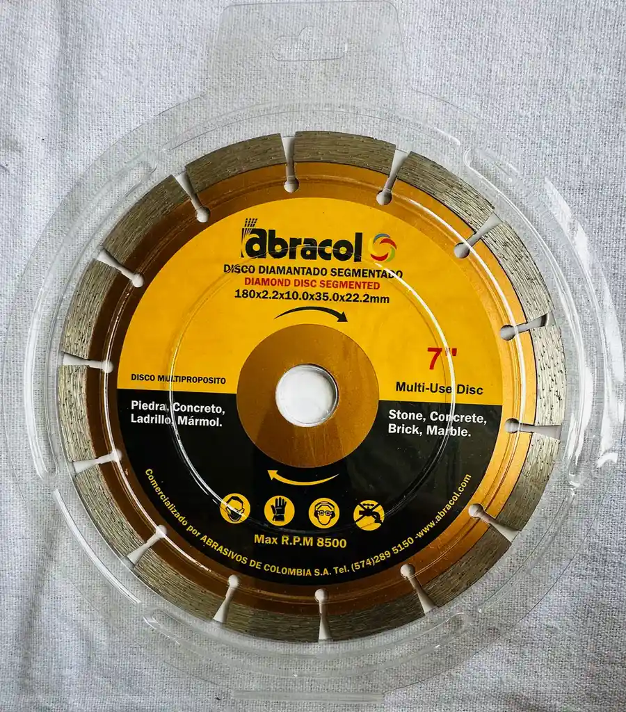 Disco De 7" Diamantado Segmentado Abracol