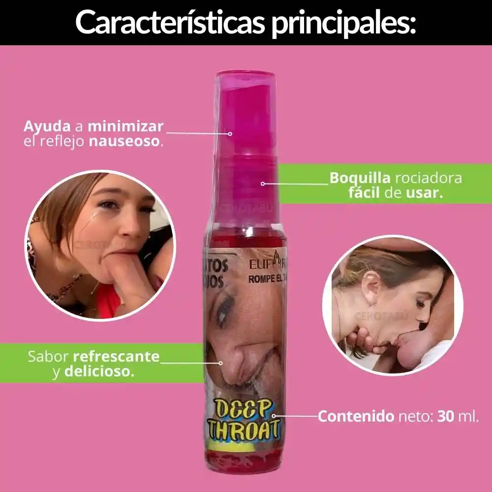 Garganta Profunda Spray Para Sexo Oral X30 Ml