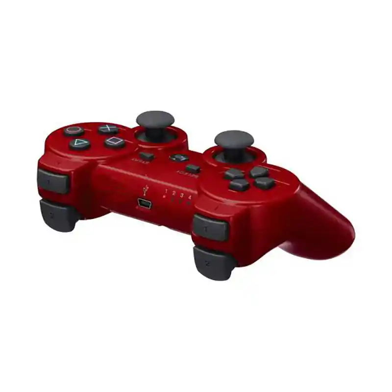 Control Inalambrico Recargable Compatible Con Ps3 Rojo