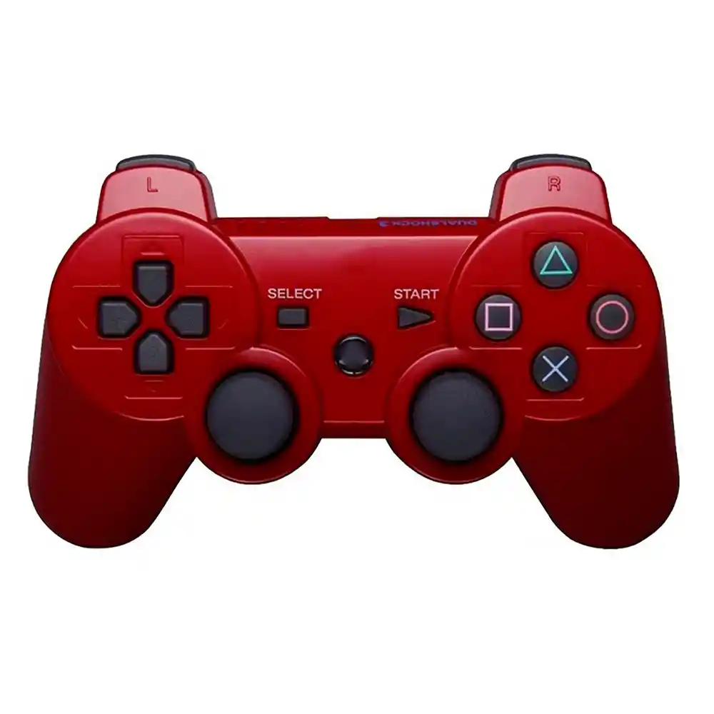 Control Inalambrico Recargable Compatible Con Ps3 Rojo