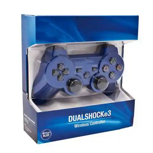 Control Inalambrico Recargable Compatible Con Ps3 Azul