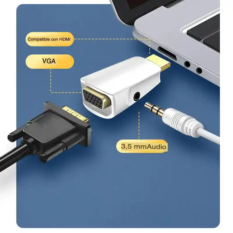 Cable Adaptador Hdmi A Vga,