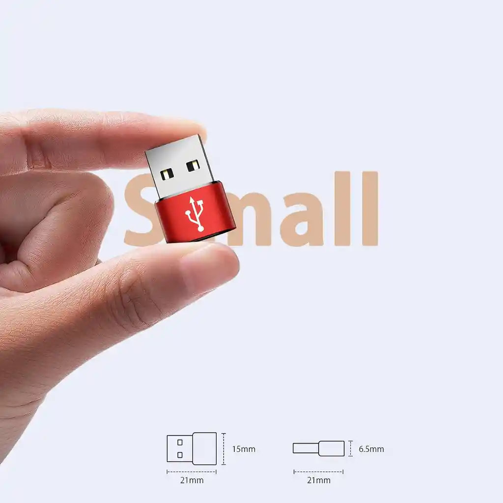 Adaptador Convertidor Usb A Tipo C Rojo