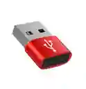 Adaptador Convertidor Usb A Tipo C Rojo