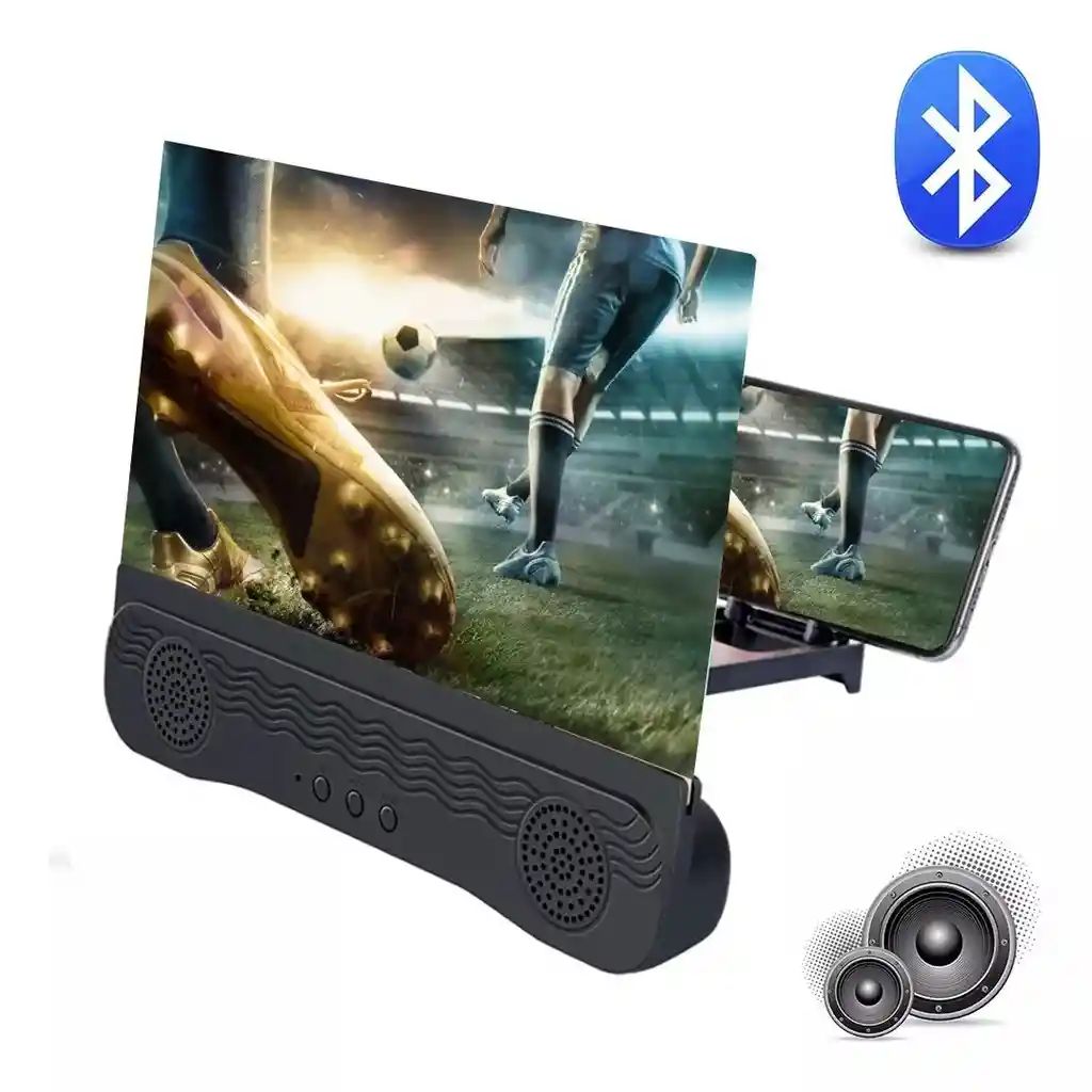 Amplificador Lupa Imagen Cel Sonido X Bluetooth, Plegable 3d