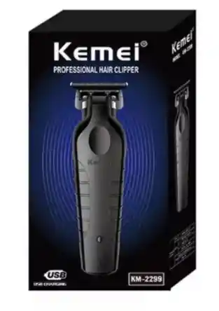 Cortadora De Pelo Eléctrica Kemei Barber Km-2299 Color Negro