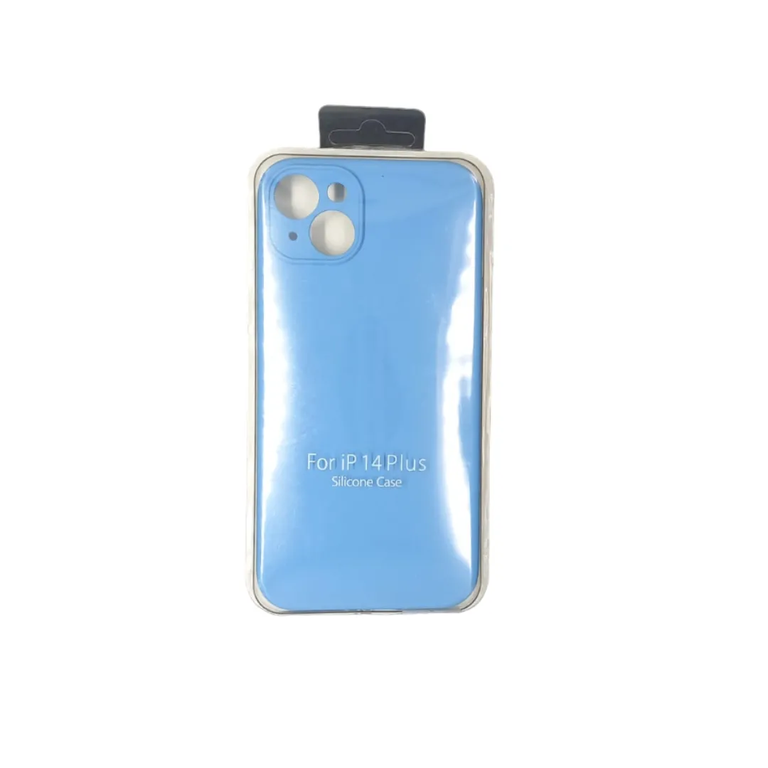 Forro Silicone Case Iphone 14 Plus Azul Acero