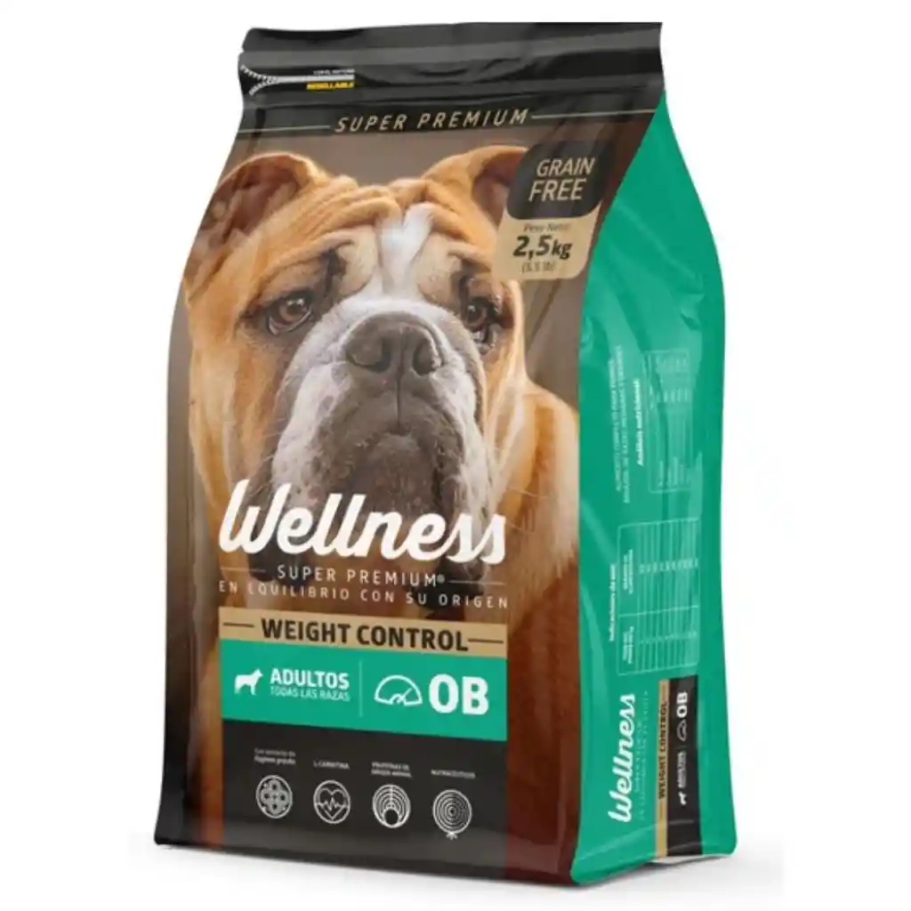 Wellness Super Premium Control Peso Perro Adulto 2.5kg