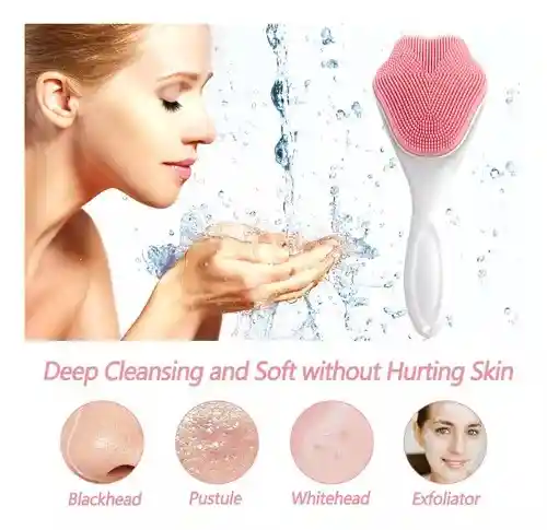 Cepillo Exfoliante Facial De Silicona Suave