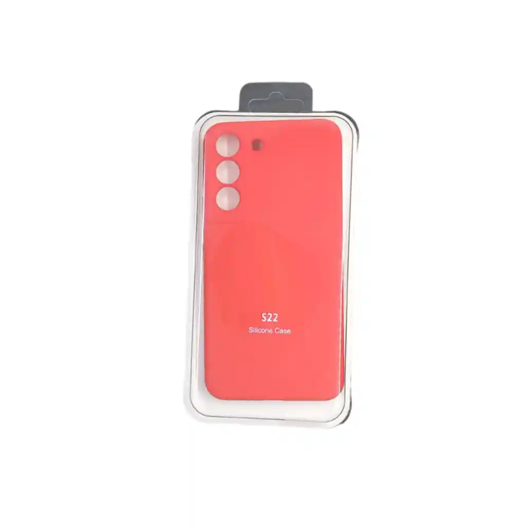 Forro Silicone Case Samsung S22 Rojo