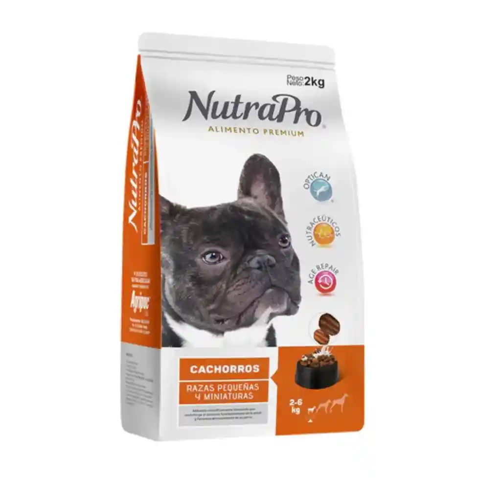 Nutrapro Cachorros Raza Pequeña Y Miniatura 2 Kg