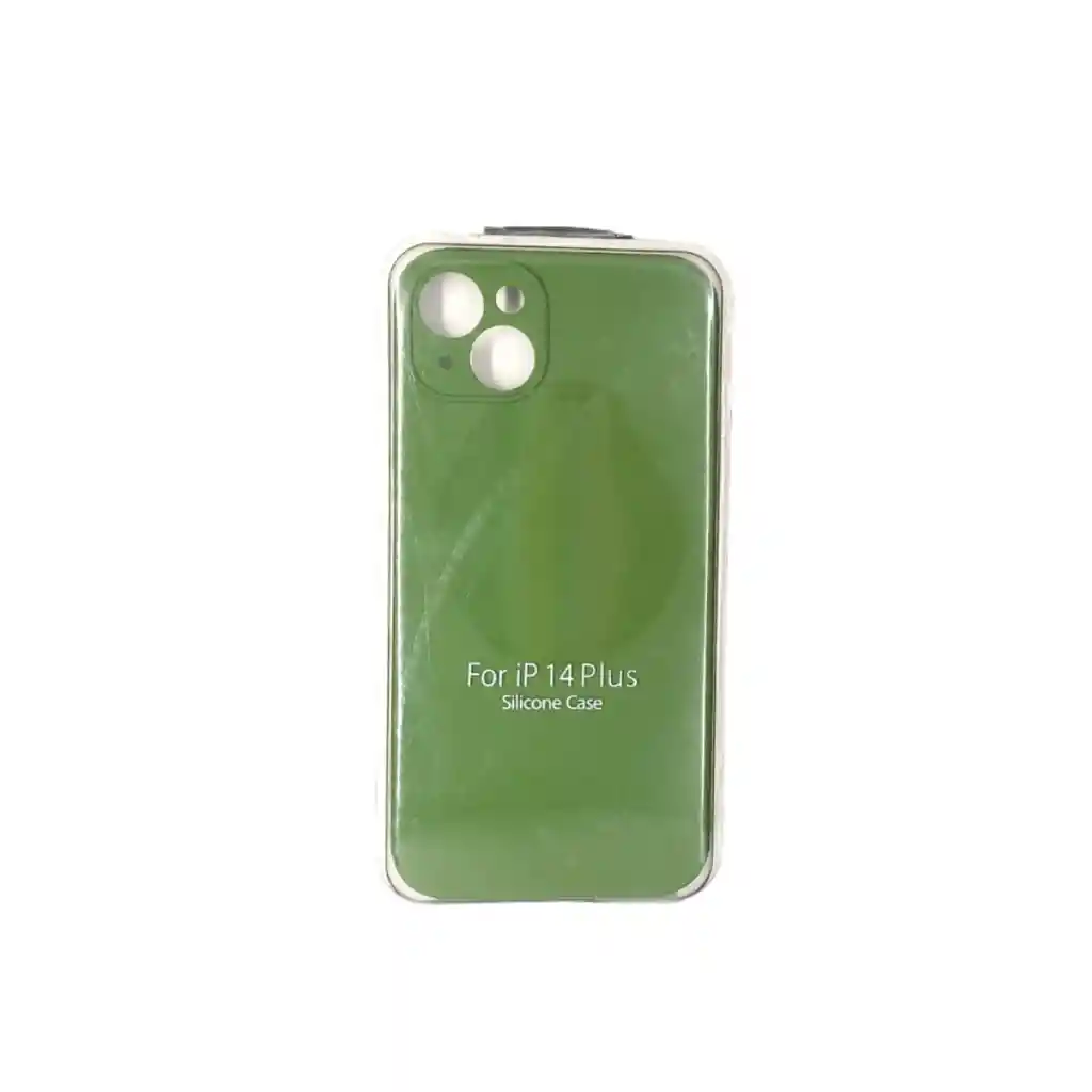 Forro Silicone Case Iphone 14 Plus Verde Militar