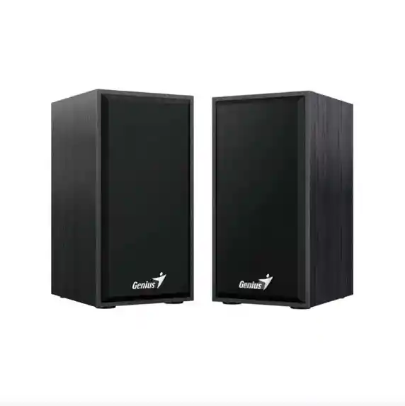 Parlantes Genius Sp-hf180 Negro 6 Wats 3.5 Mm Negros Madera Elegantes! Energía Por Usb
