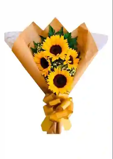 Ramo De Girasoles - Arreglo Floral - Regalo Para Mujer - Arreglo De Flores