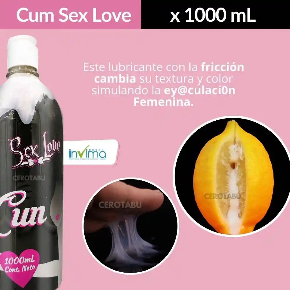 Lubricante Intimo Cum 1000 Ml Simula Eyaculacion Mujer