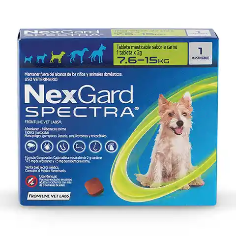 Nexgard Spectra 7.6 A 15 Kilos X 1 Unidad