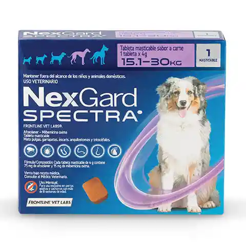 Nexgard Spectra 15.1 A 30 Kilos 1 Unidad