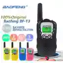 Walkie Talkie Radio Comunicador Niños Bf T3 Negro, Azul, Amarillo