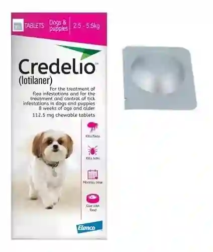 Credelio Perros 2.5 A 5kg Credelio 1 Comprimido Antipulgas Y Garrapatas