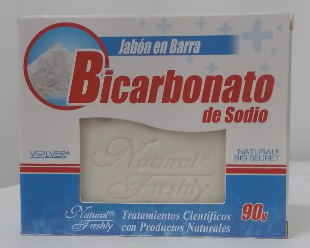 Jabon De Bicarbonato De Sodio Barra X 90 G Natural Freshly