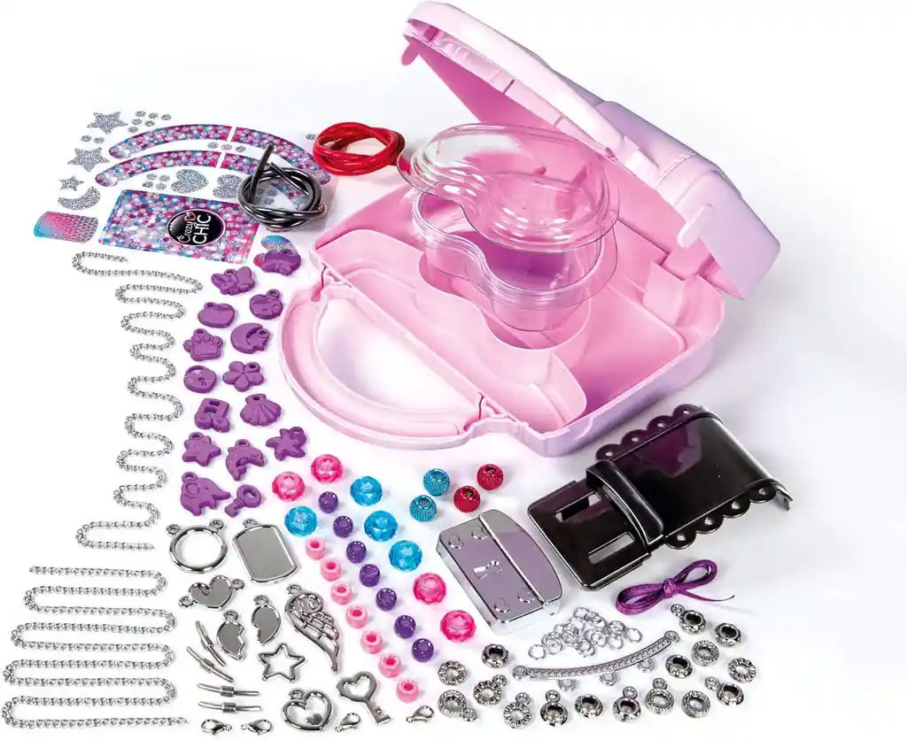 Set De Joyas Glamourosas Con Bolso De Mano Para Niñas