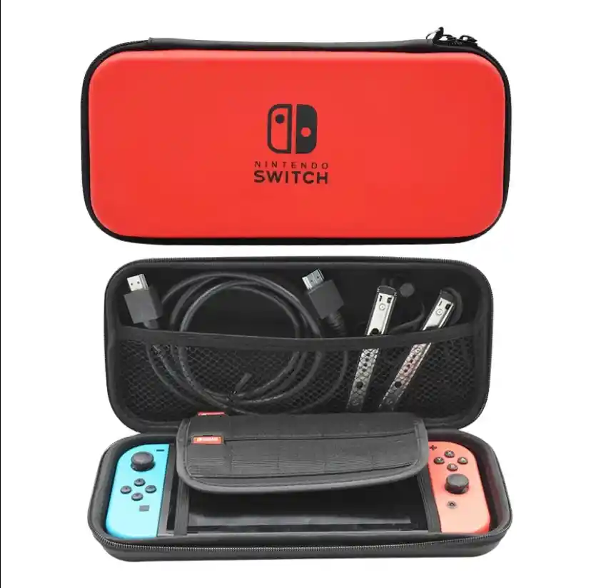 Estuche Viaje Rigido Rojo Para Consola Nintendo Switch