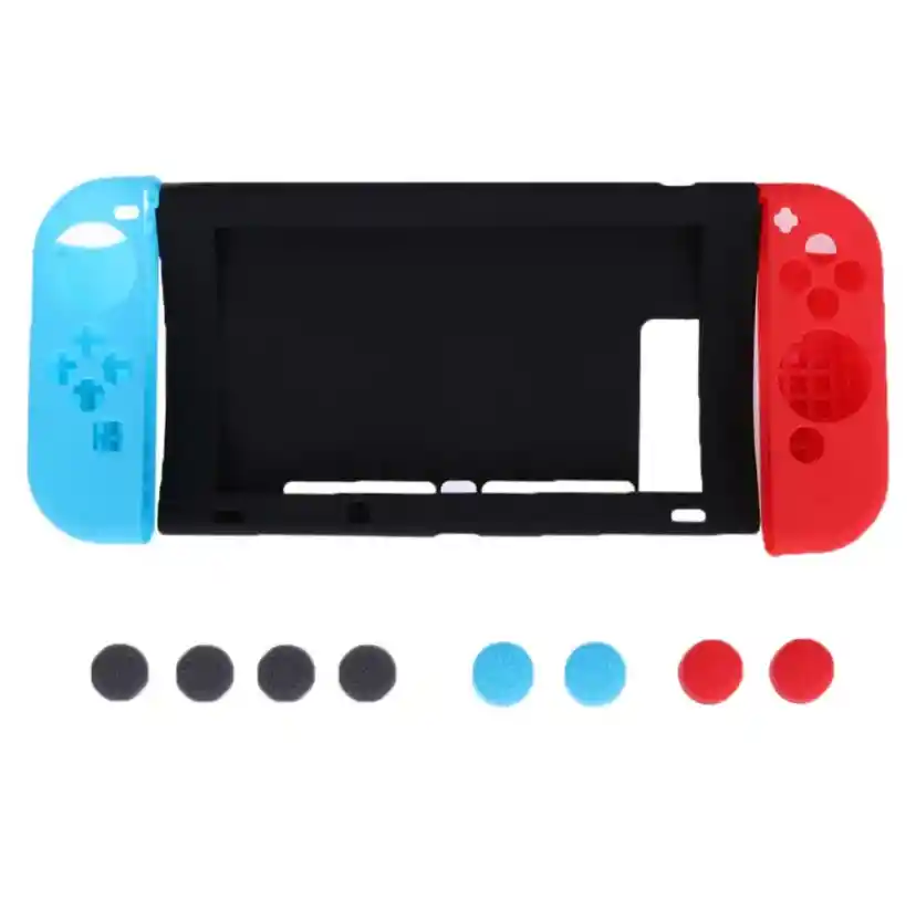 Nintendo Switch Protector Funda Estuche En Silicona +8 Grips