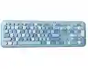 Combo Inalámbrico Teclado Y Mouse Mofii 666 Celeste