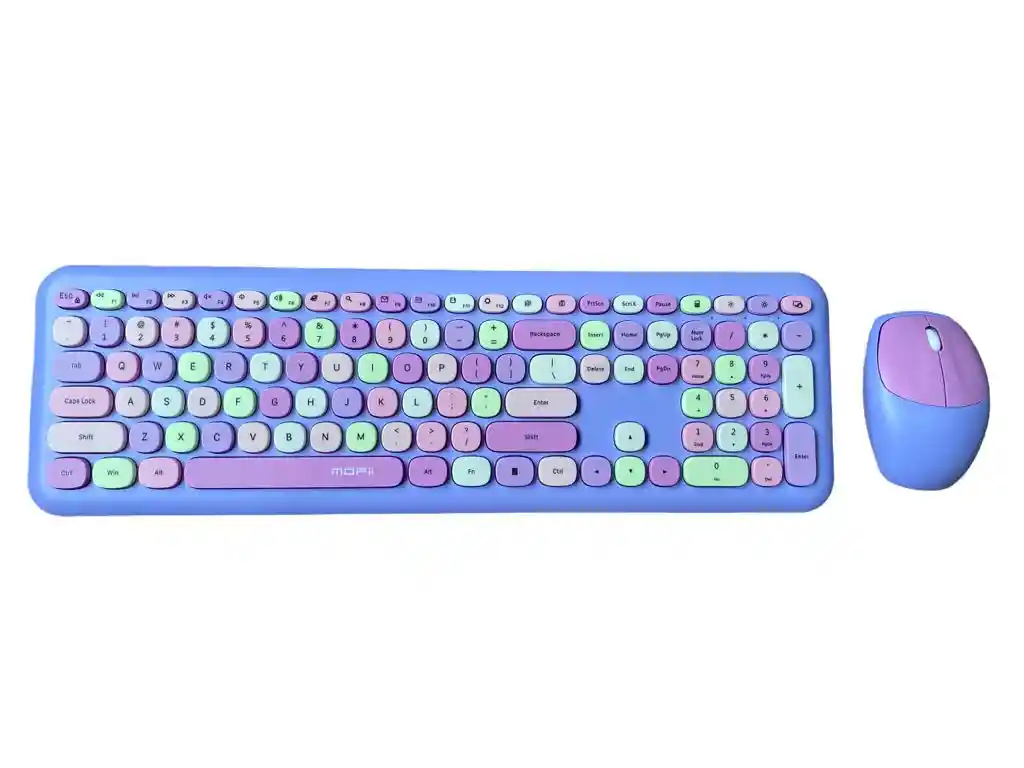 Combo Inalámbrico Teclado Y Mouse Mofii 666 Violeta