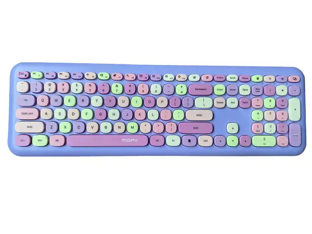 Combo Inalámbrico Teclado Y Mouse Mofii 666 Violeta