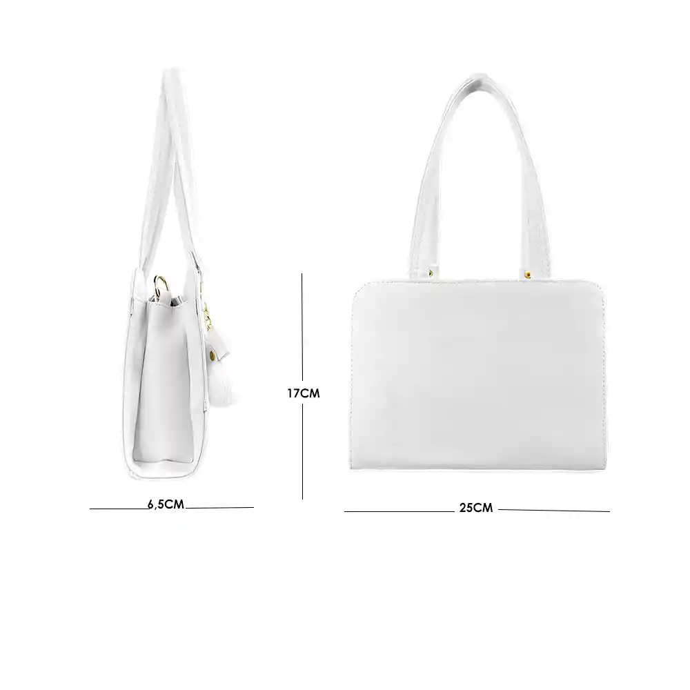 Bolso Cartera De Dama Mujer Karla Chacon June Blanco