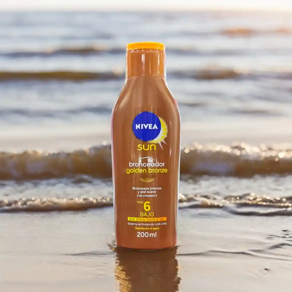 Bronceador Nivea Golden Bronze Con Fps 6 X 200 Ml