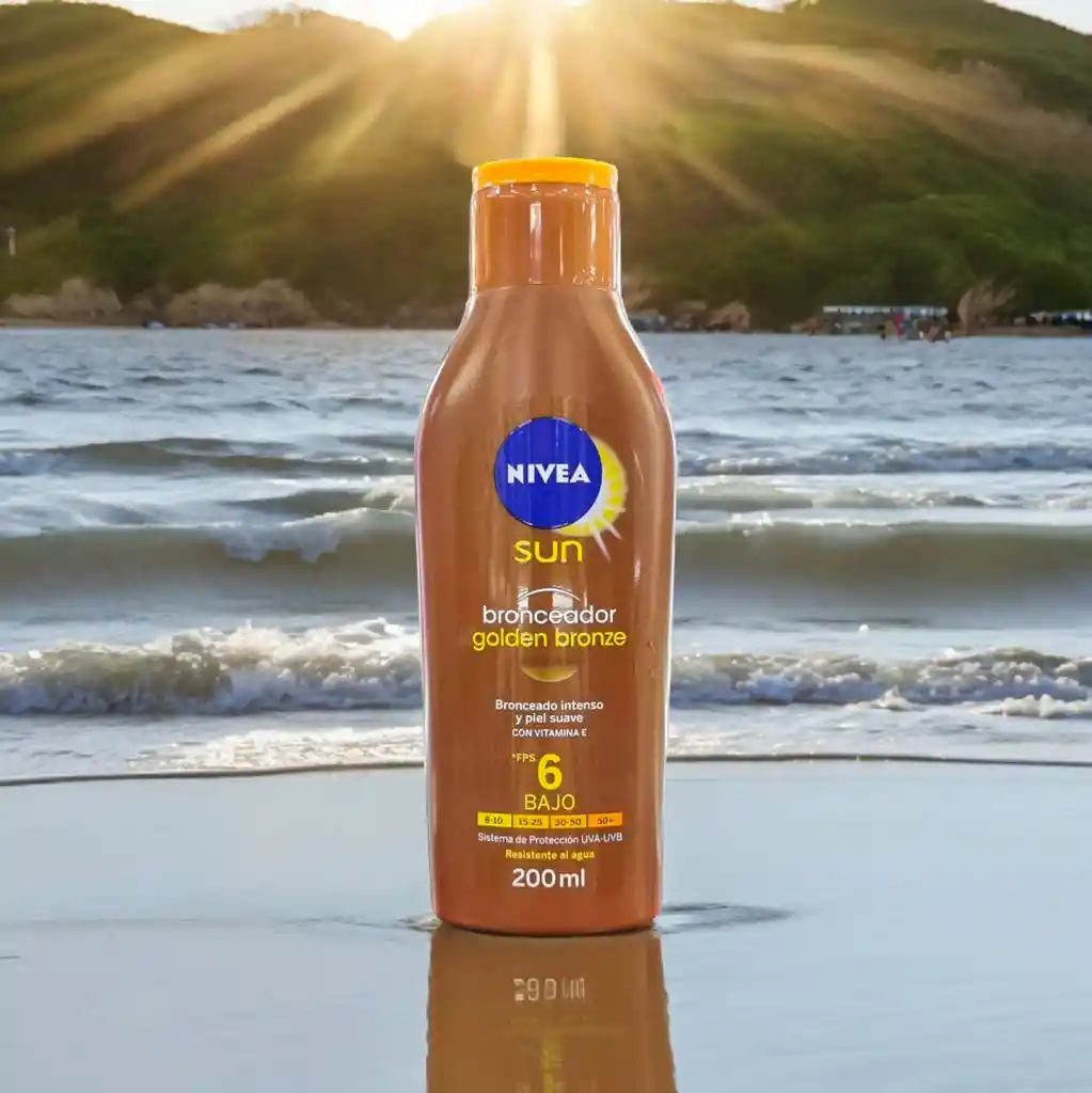 Bronceador Nivea Golden Bronze Con Fps 6 X 200 Ml