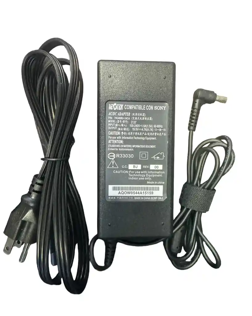 Cargador Para Portatil Sony 19.5v 4.7a Punta Sony