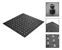 Ducha Regadera Cuadrada De 8" Negro