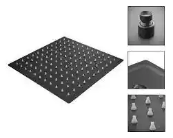 Ducha Regadera Cuadrada De 8" Negro