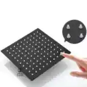 Ducha Regadera Cuadrada De 8" Negro