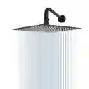 Ducha Regadera Cuadrada De 8" Negro. Incluye Tubo