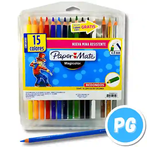 Caja De Colores Magicolor Papermate X15 Unidades Unipunta