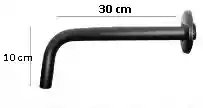 Tubo Para Ducha Negro De 40cm