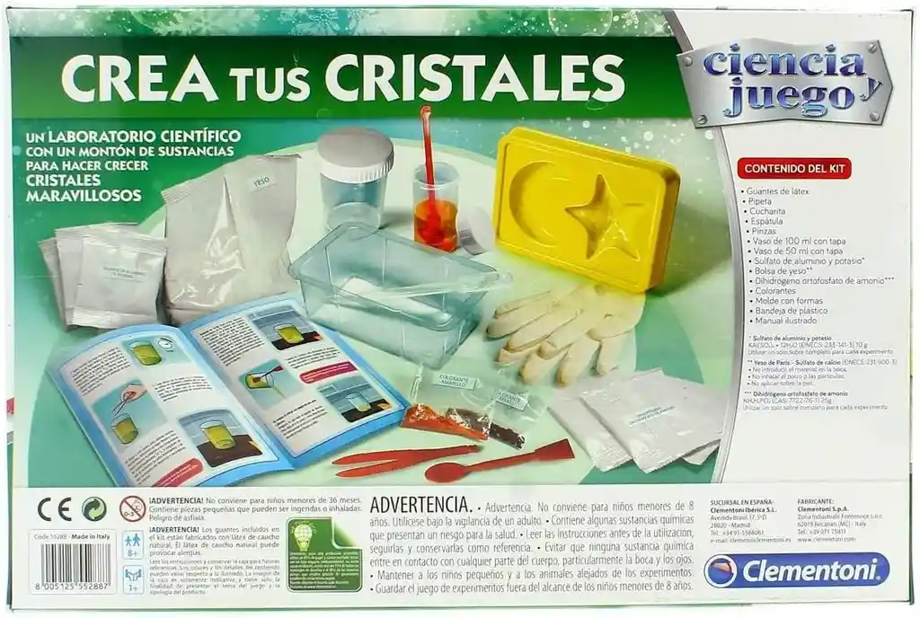 Kit Laboratorio Científico Para Crear Cristales Asombrosos