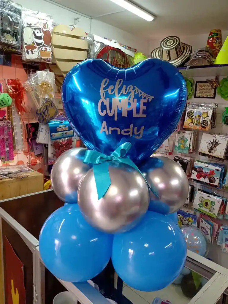 Arreglo De Globos Feliz Cumpleaños