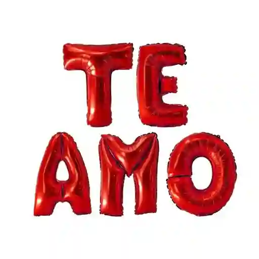 Letrero Inflable Letra A Letra Metalizado Te Amo Rojo Amor Y Amistad San Valentín