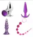 Kit Anal 1 Plug Anal + 2 Acostumbradores + 1 Bolas Chinas