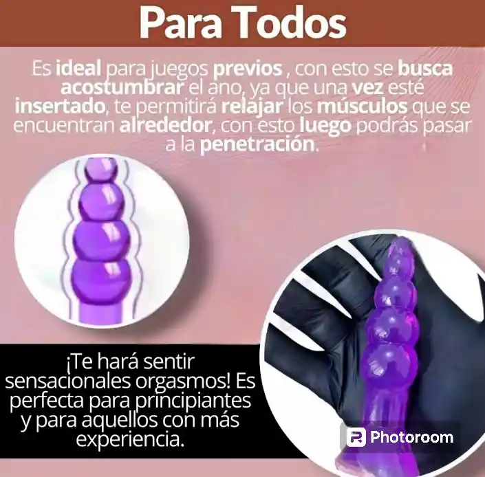 Kit Anal 1 Plug Anal + 2 Acostumbradores + 1 Bolas Chinas