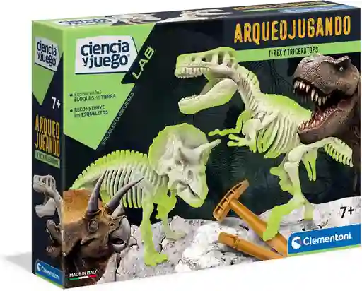 Juego Excavar Fósil De Dinosaurio Triceratops Para Niños